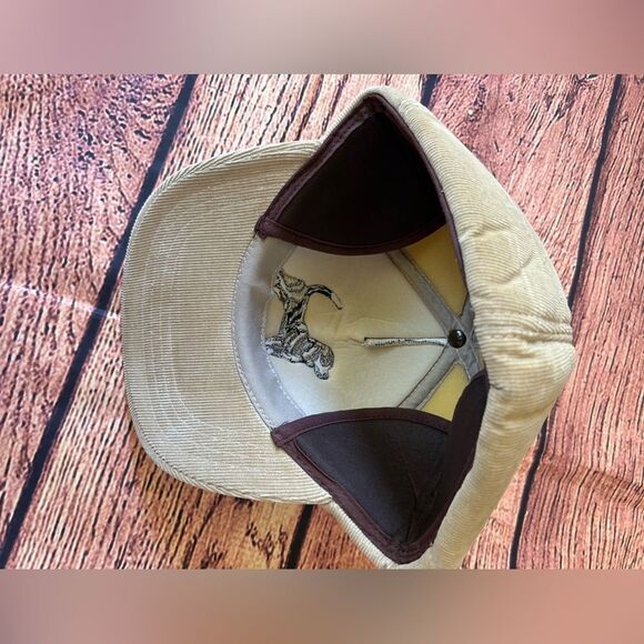 Vintage Winchester Corduroy Hat With Flaps & Stitched Dog Large - Picture 4 of 9